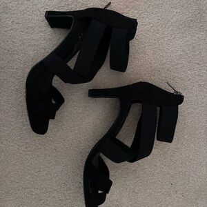Xappeal Black Strappy Heels
